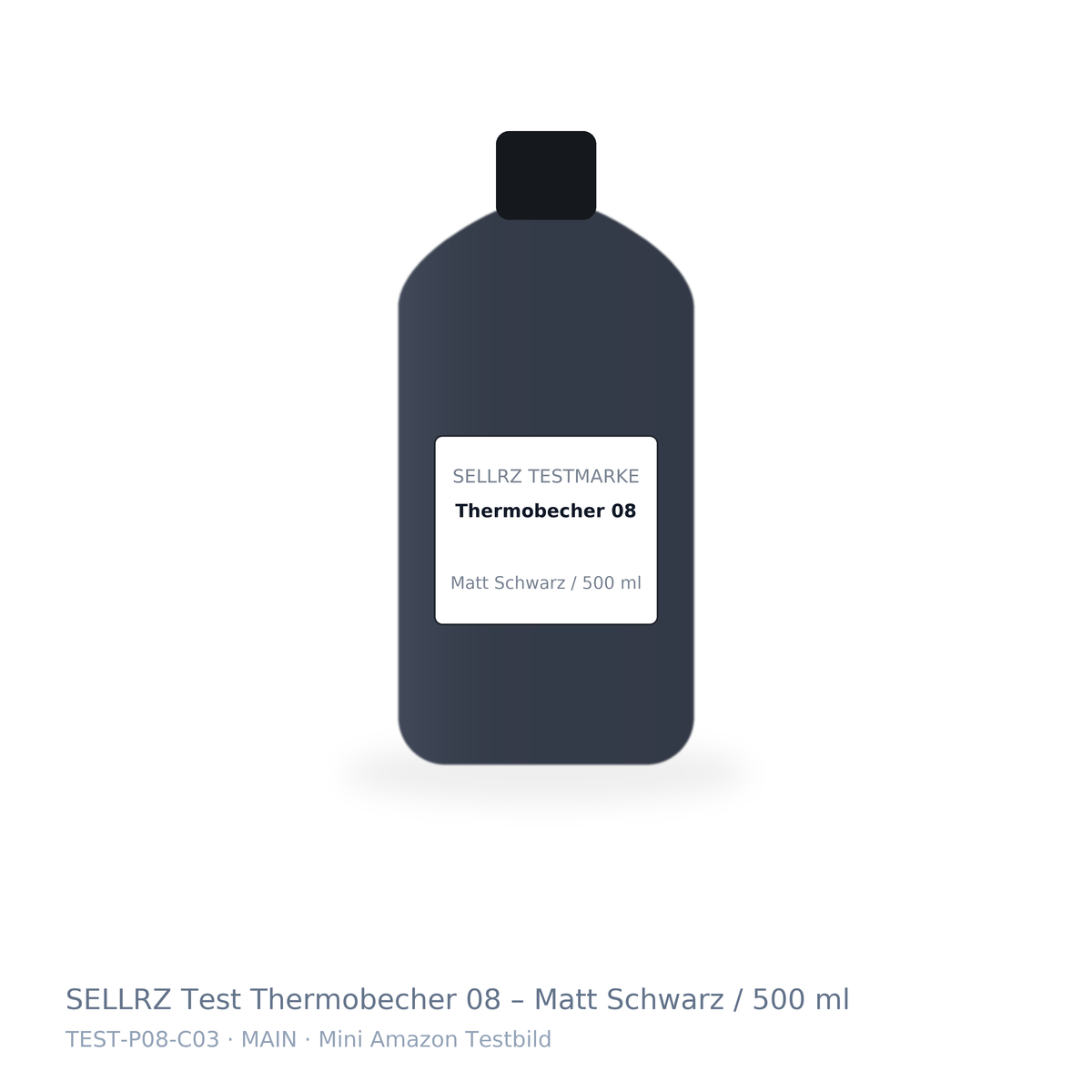 SELLRZ Test Thermobecher 08 – Matt Schwarz / 500 ml