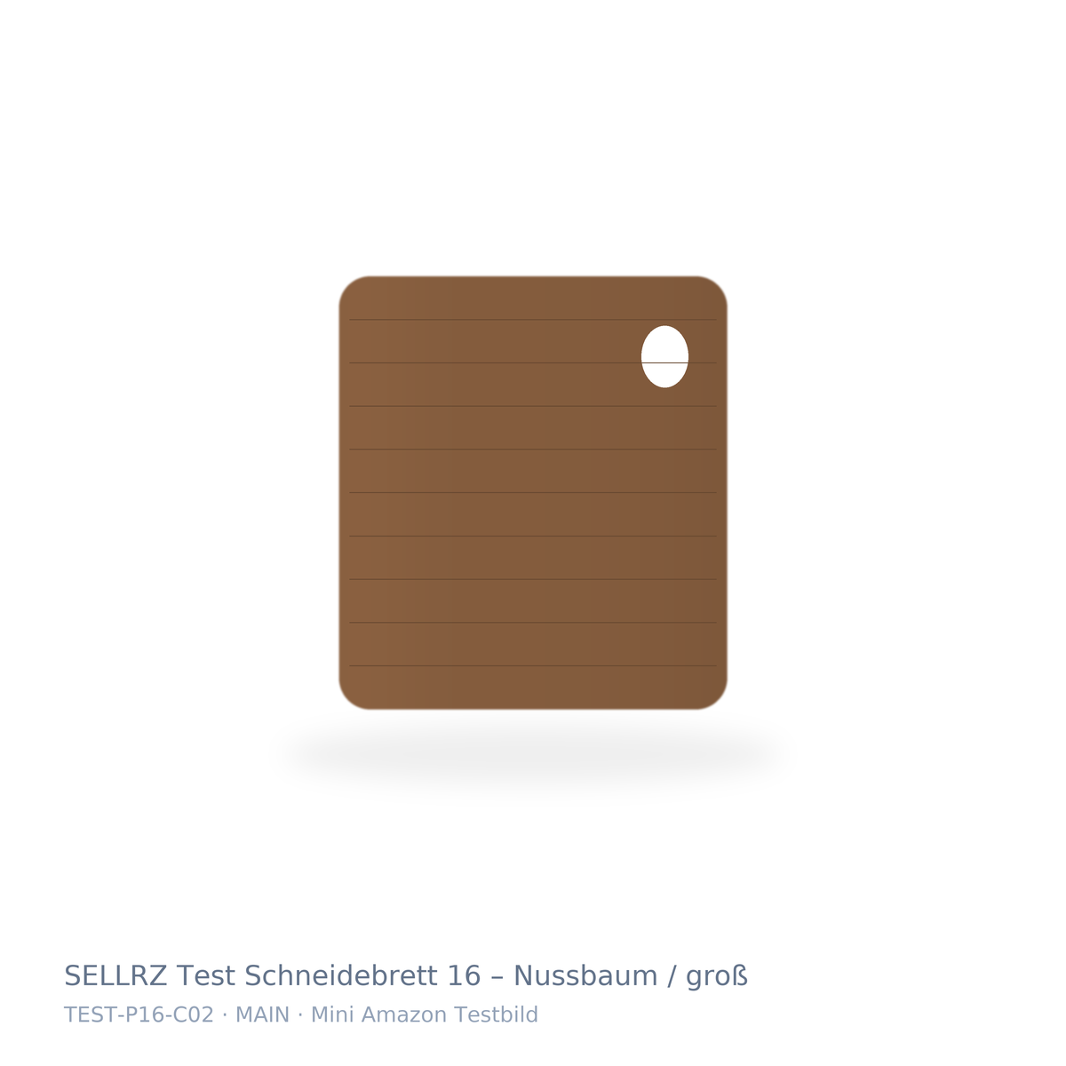 SELLRZ Test Schneidebrett 16 – Nussbaum / groß