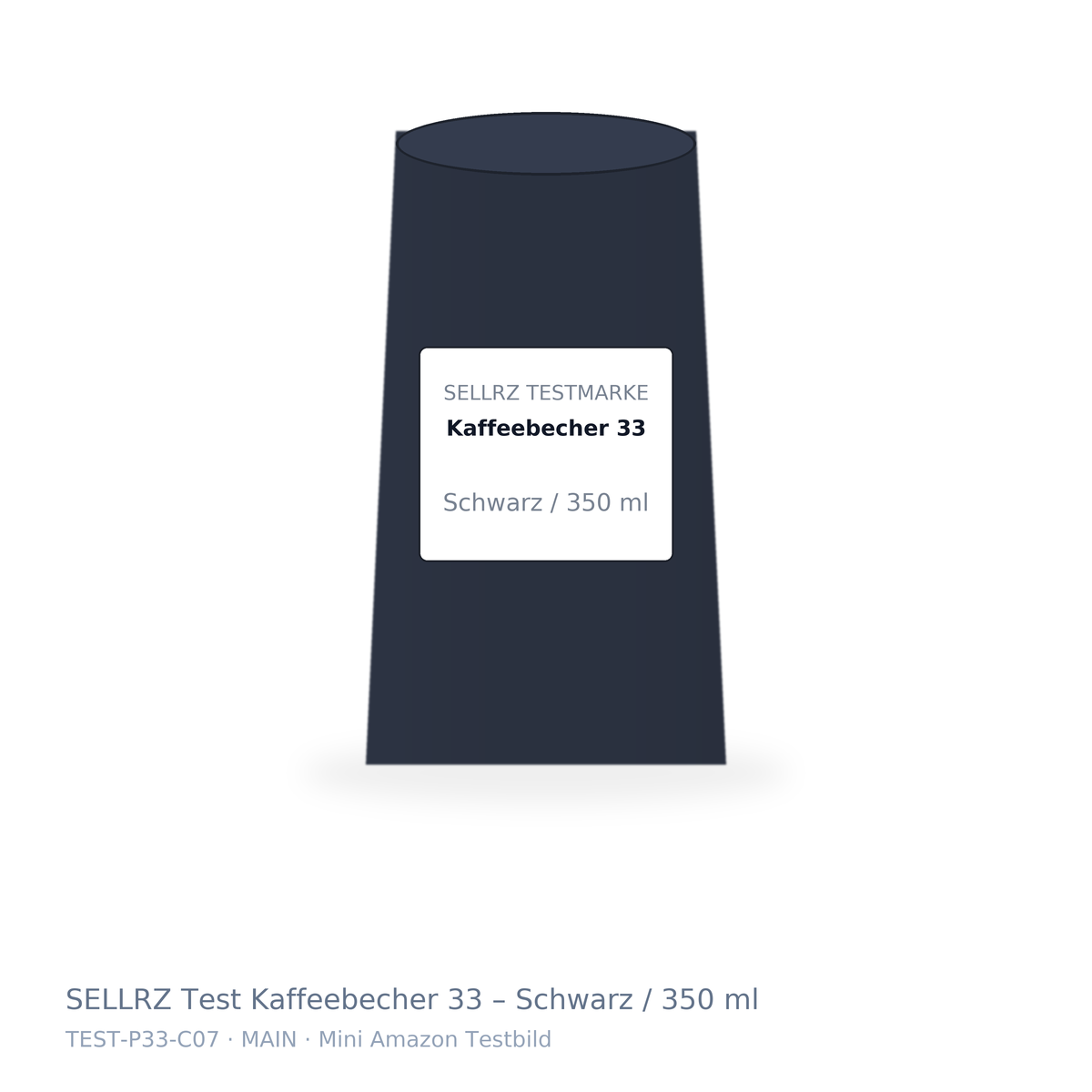 SELLRZ Test Kaffeebecher 33 – Schwarz / 350 ml